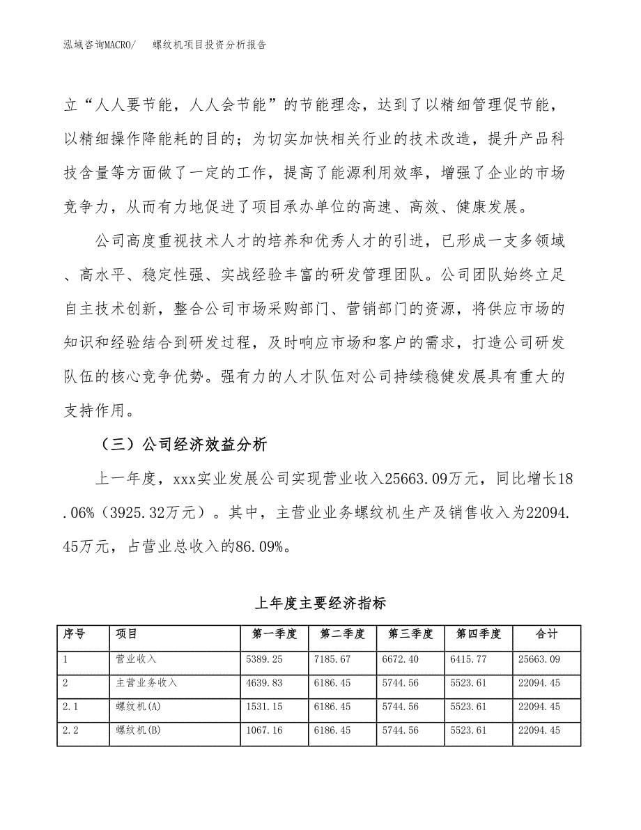 （模板）螺纹机项目投资分析报告_第5页