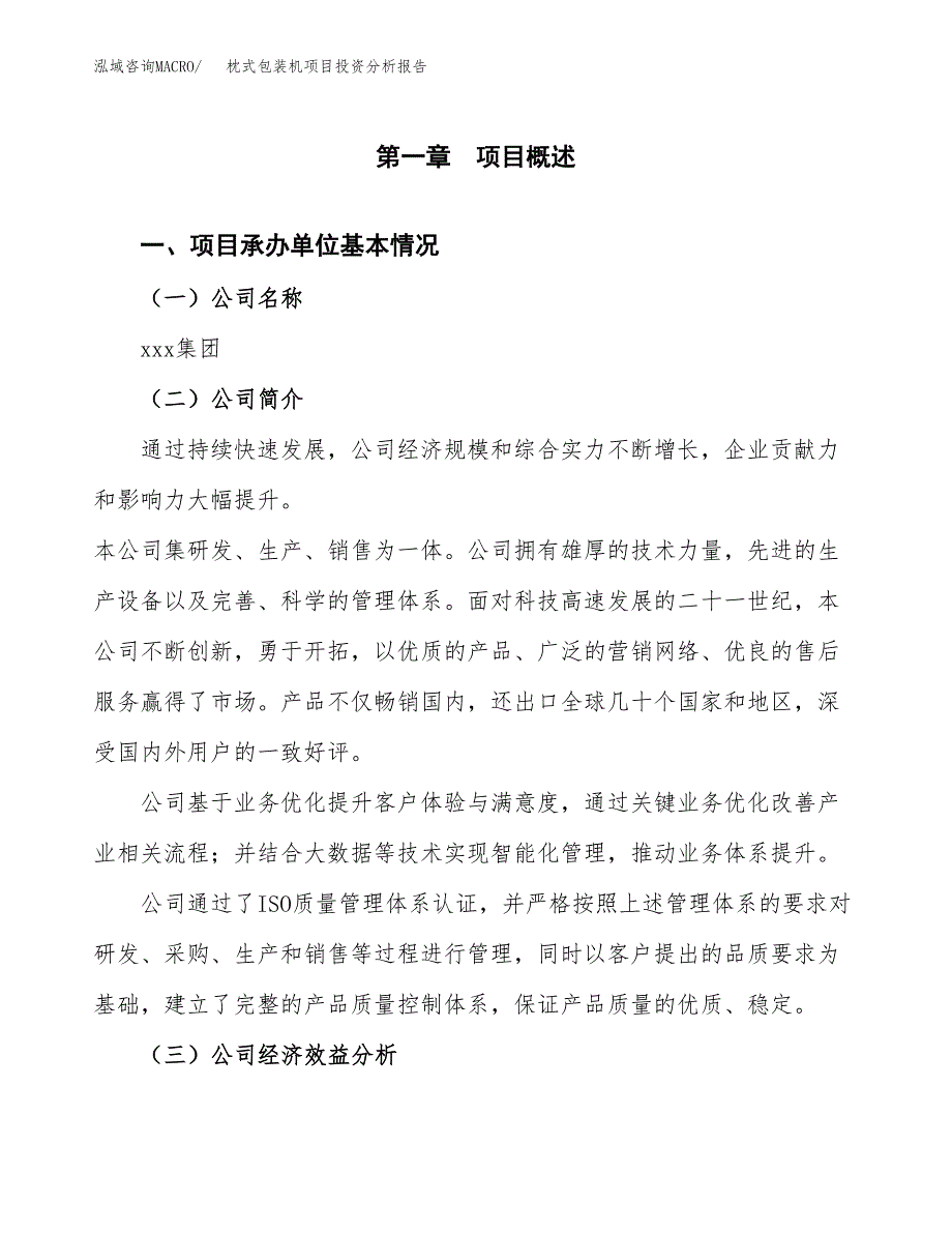 （模板）枕式包装机项目投资分析报告 (1)_第4页