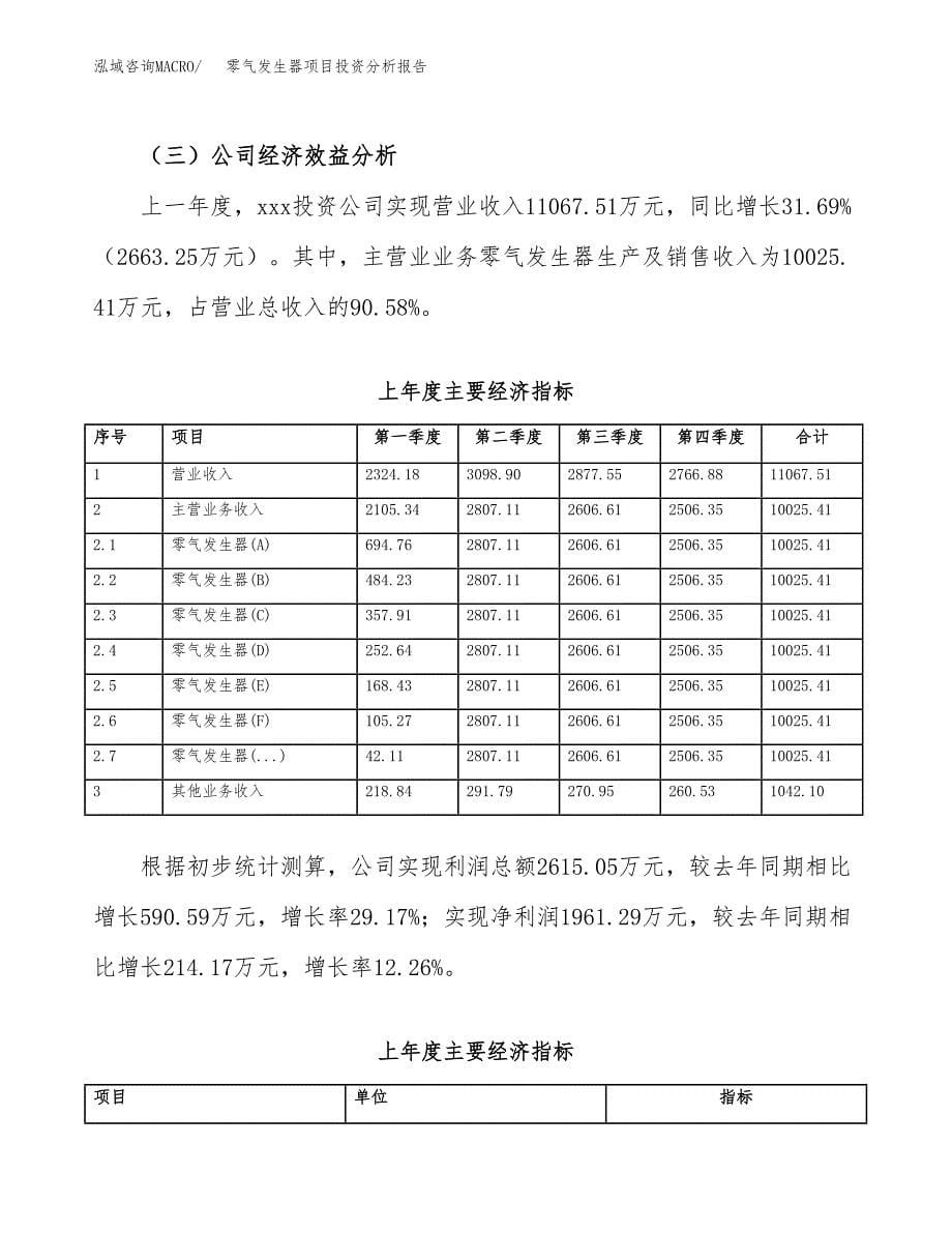 （模板）零气发生器项目投资分析报告_第5页