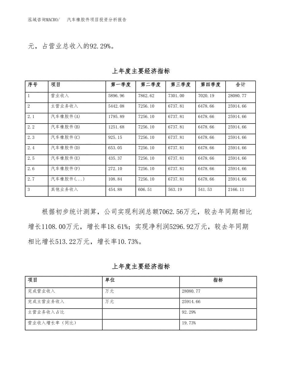 （模板）汽车橡胶件项目投资分析报告_第5页