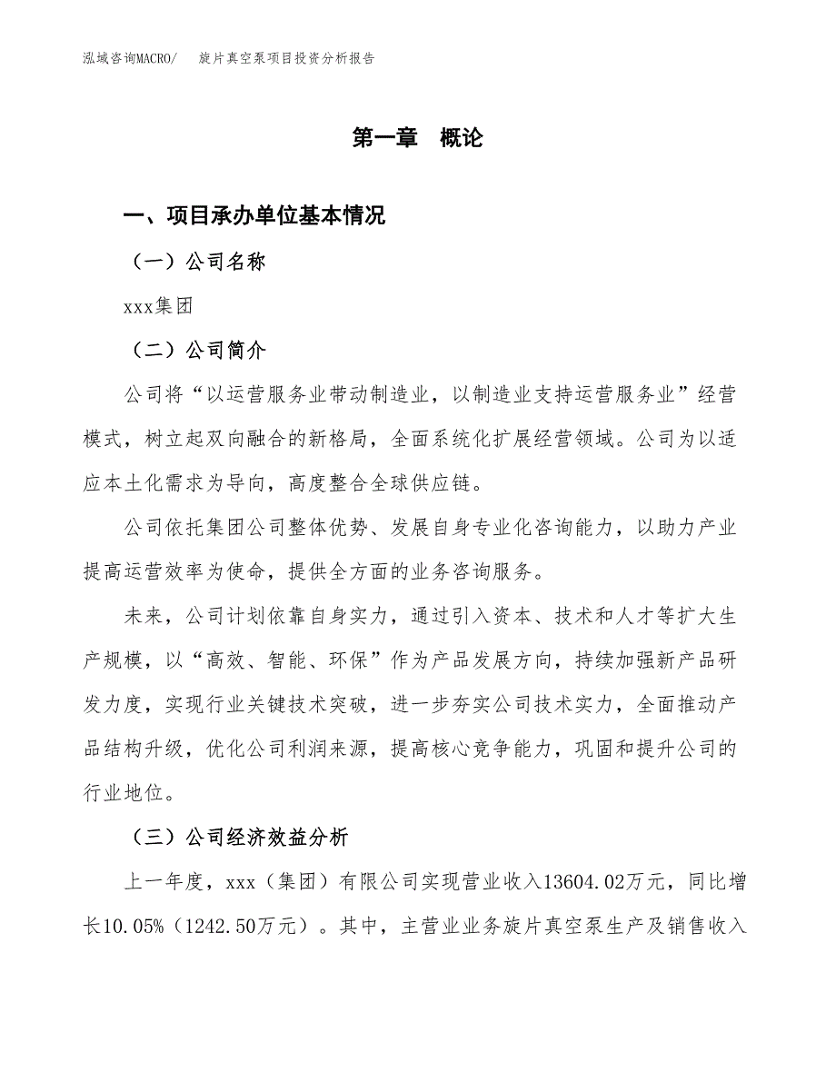 （模板）旋片真空泵项目投资分析报告_第4页