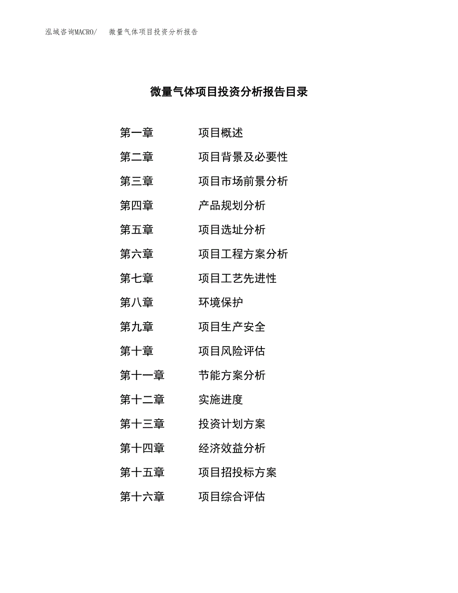 （模板）微量气体项目投资分析报告 (1)_第3页