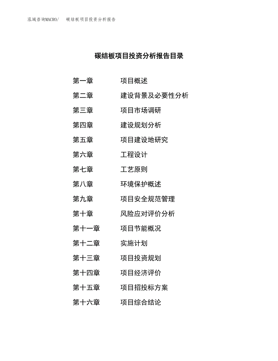 （模板）碳结板项目投资分析报告_第3页