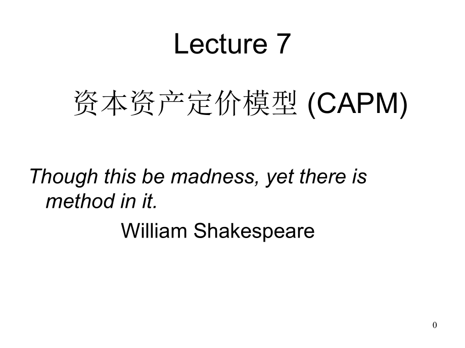 资本资产定价模型(CAPM)1_第1页