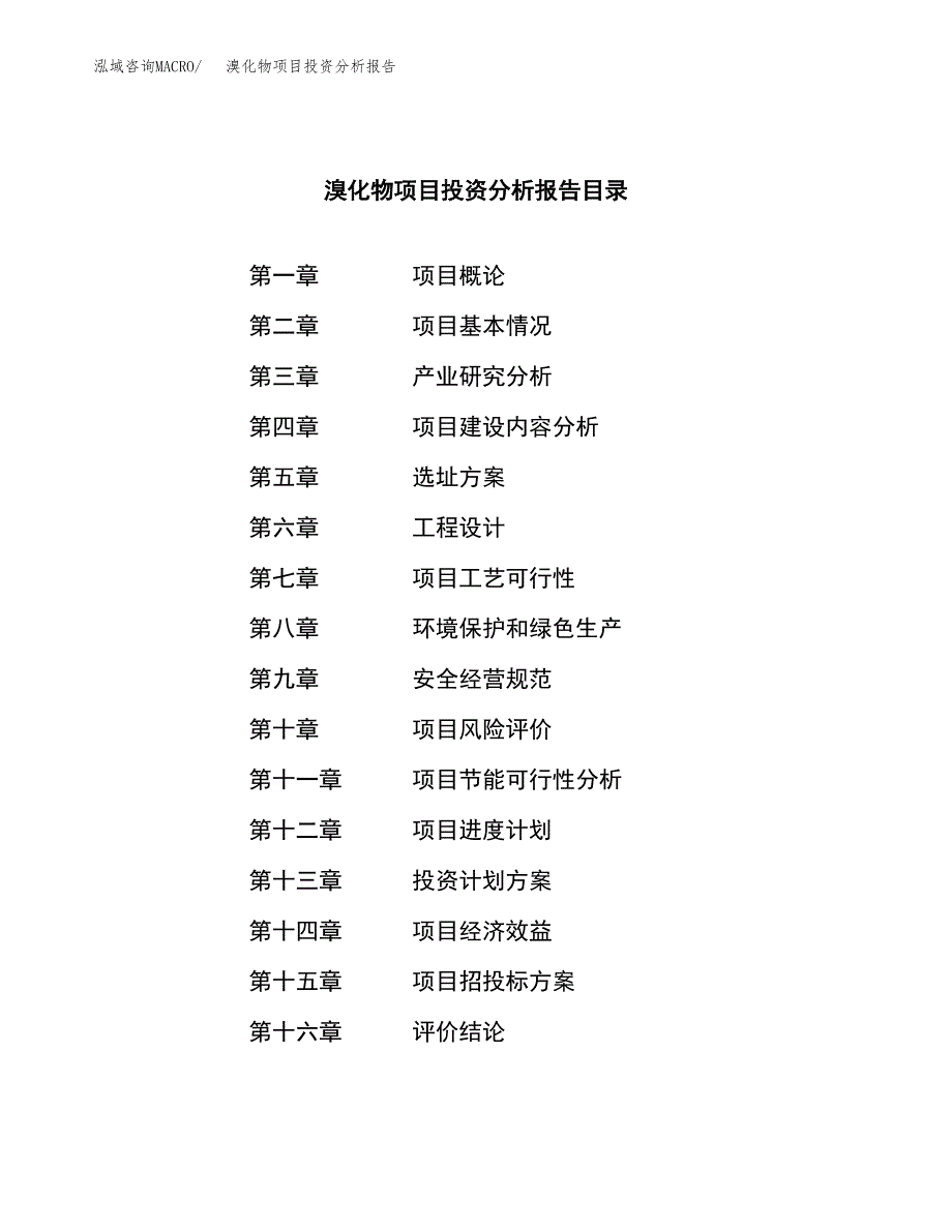 （模板）溴化物项目投资分析报告_第3页