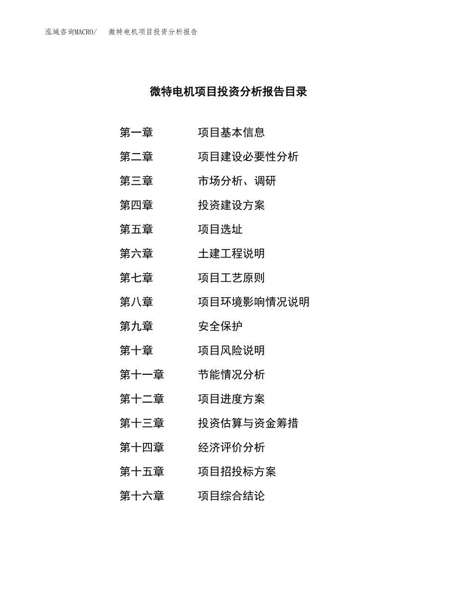 （模板）微特电机项目投资分析报告_第3页