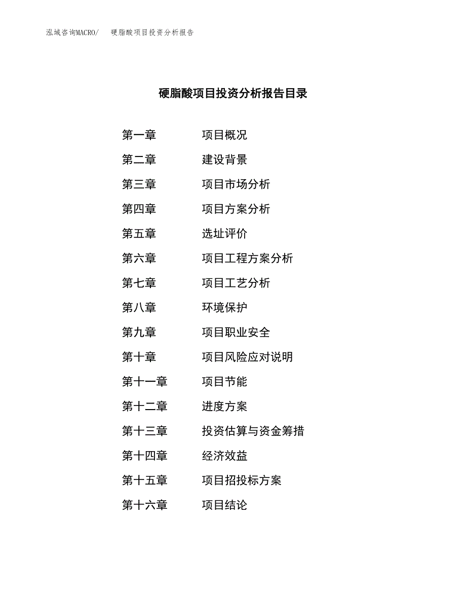 （模板）硬脂酸项目投资分析报告_第3页