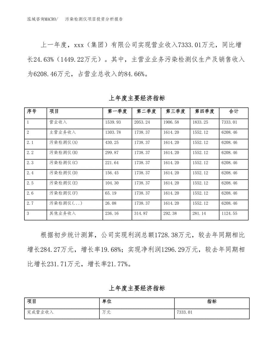 （模板）污染检测仪项目投资分析报告_第5页