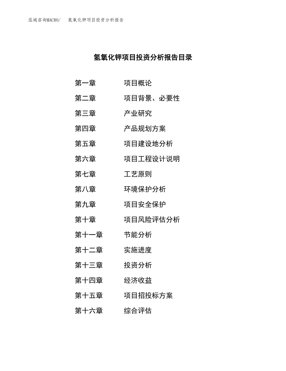 （模板）氢氧化钾项目投资分析报告_第3页