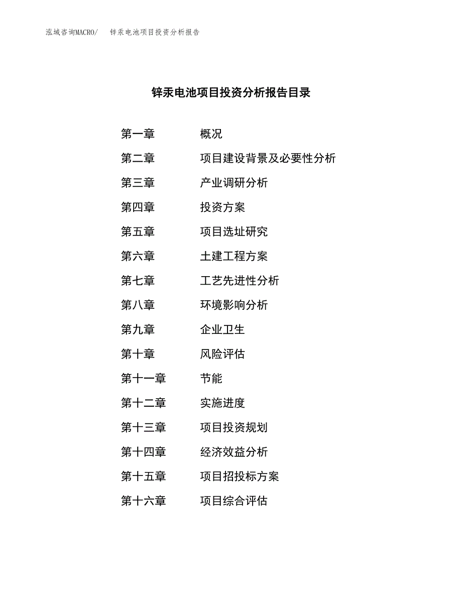 （模板）锌汞电池项目投资分析报告 (1)_第3页