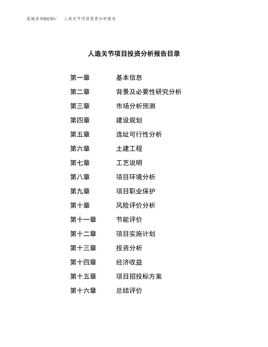 （模板）人造关节项目投资分析报告_第3页