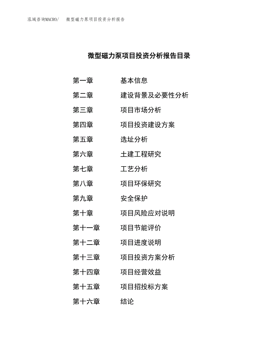 （模板）微型磁力泵项目投资分析报告_第3页