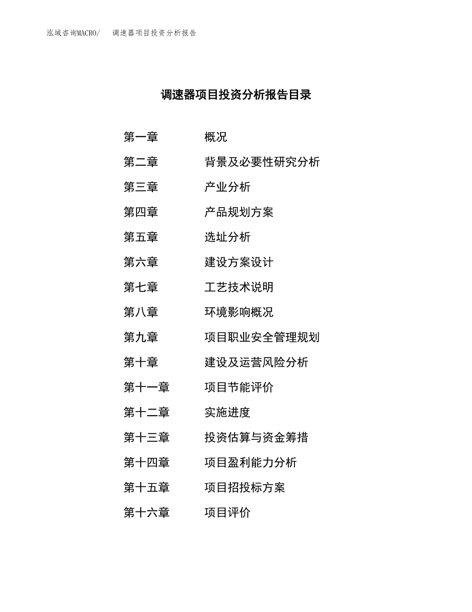 （模板）调速器项目投资分析报告_第3页