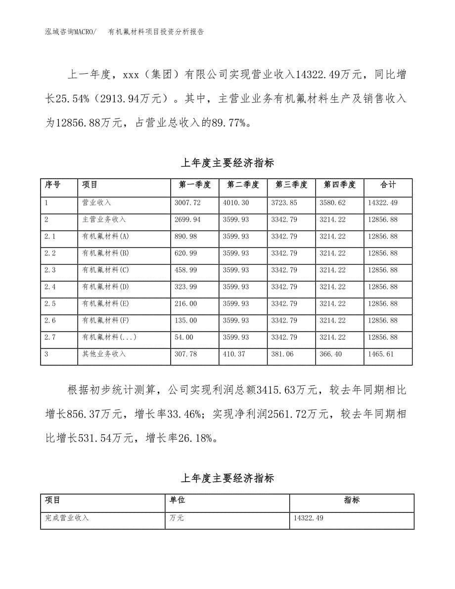 （模板）有机氟材料项目投资分析报告_第5页