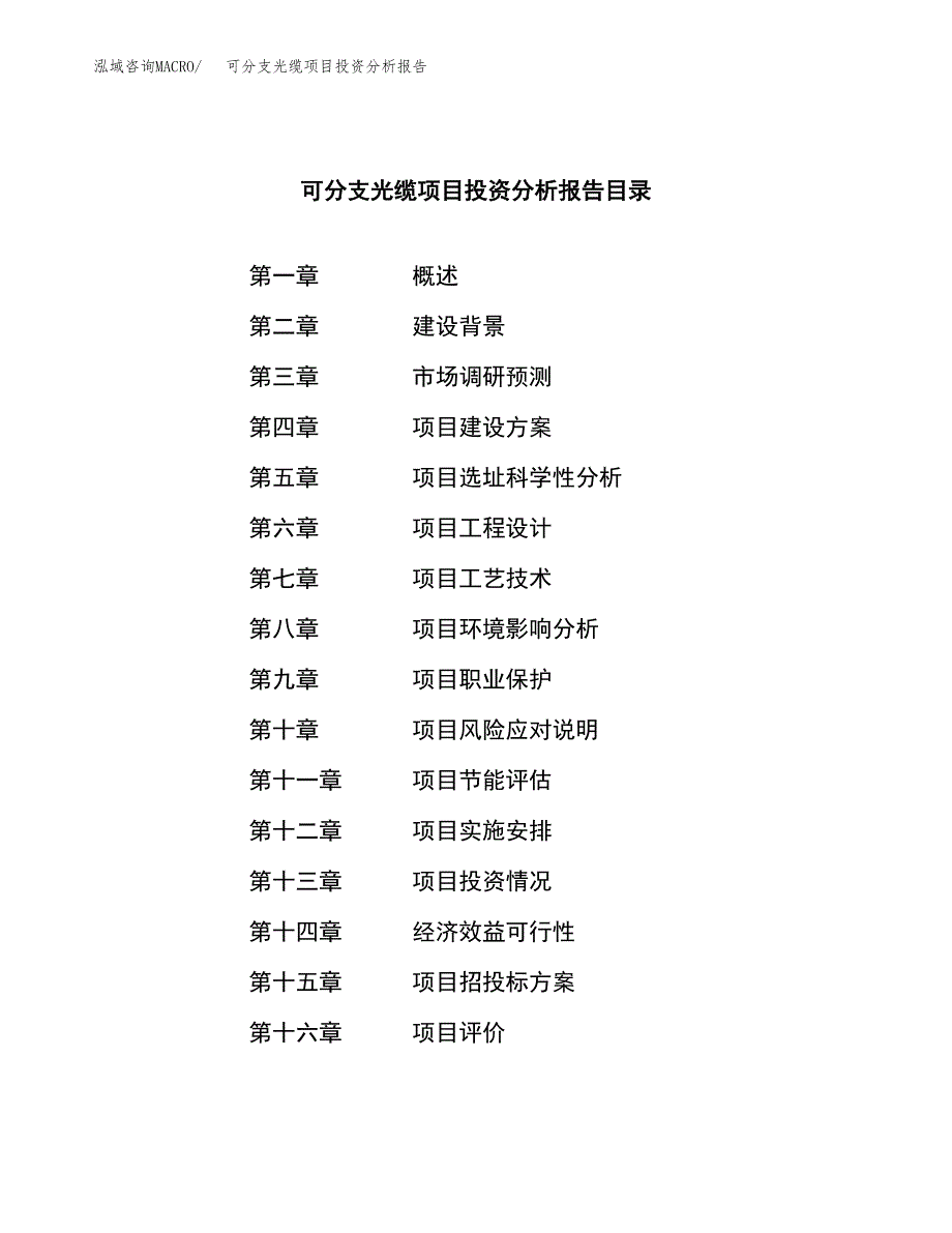 （模板）可分支光缆项目投资分析报告_第3页