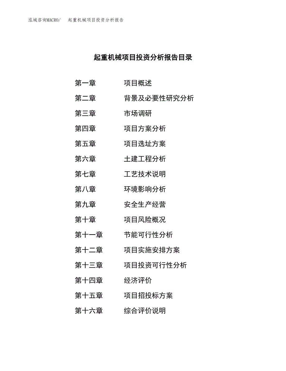 （模板）起重机械项目投资分析报告_第3页