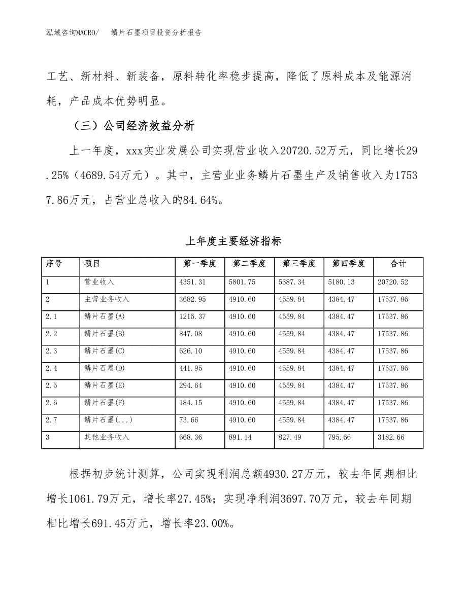 （模板）鳞片石墨项目投资分析报告_第5页