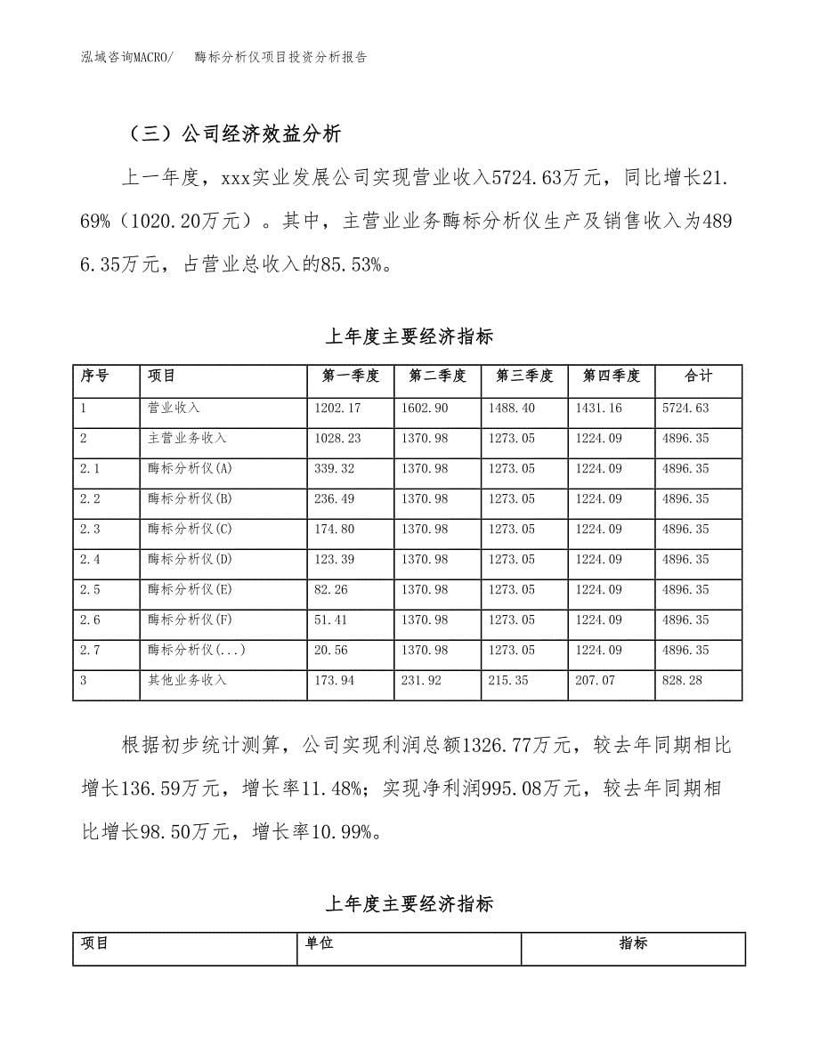 （模板）酶标分析仪项目投资分析报告 (1)_第5页