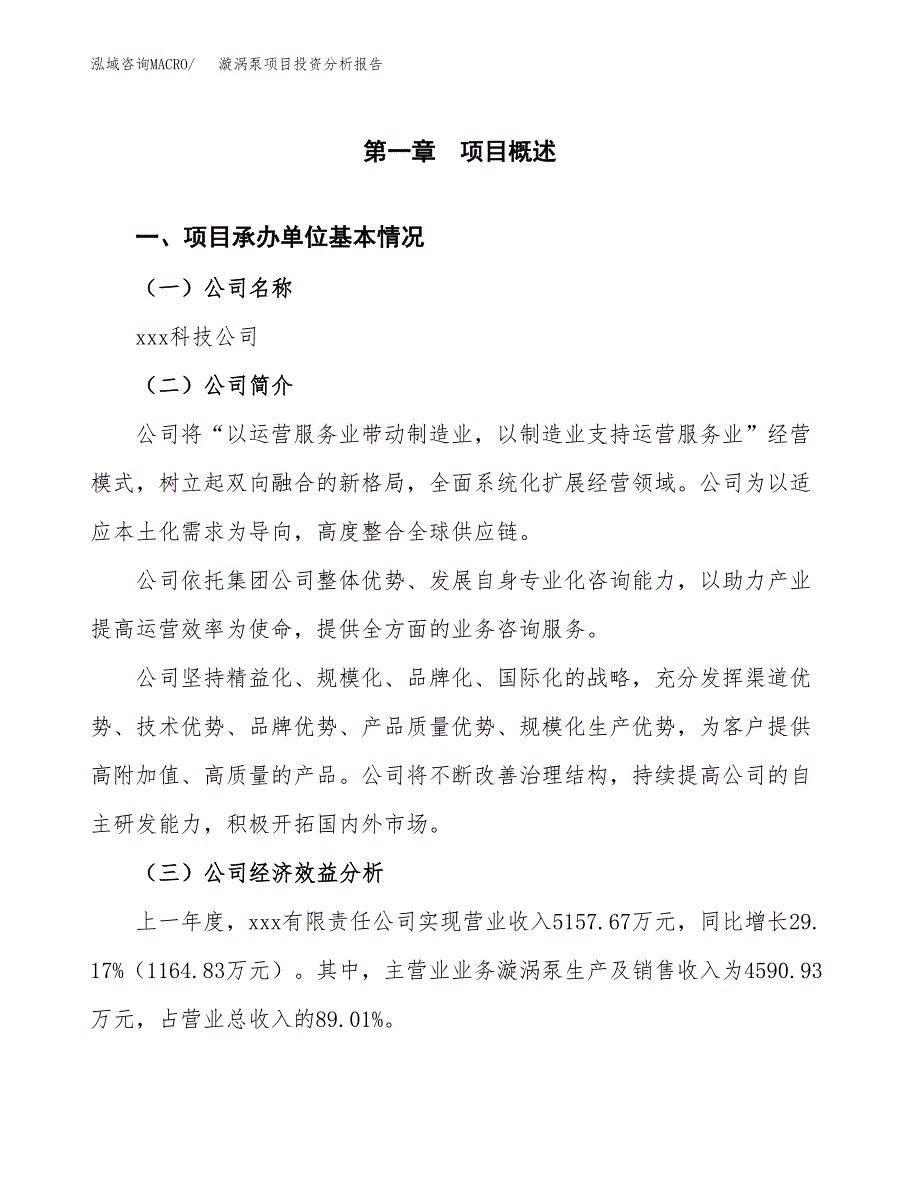 （模板）漩涡泵项目投资分析报告 (1)_第4页