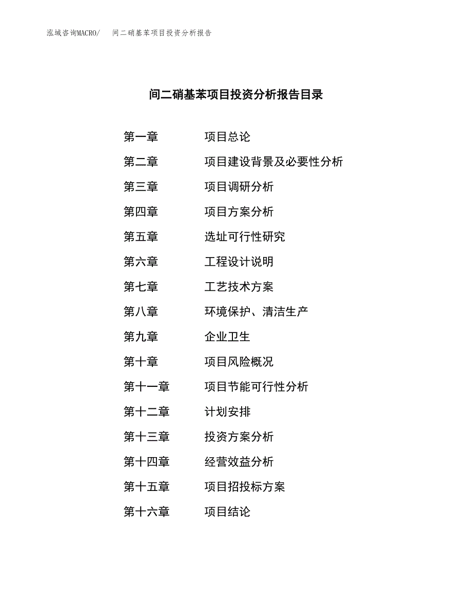 （模板）间二硝基苯项目投资分析报告_第3页