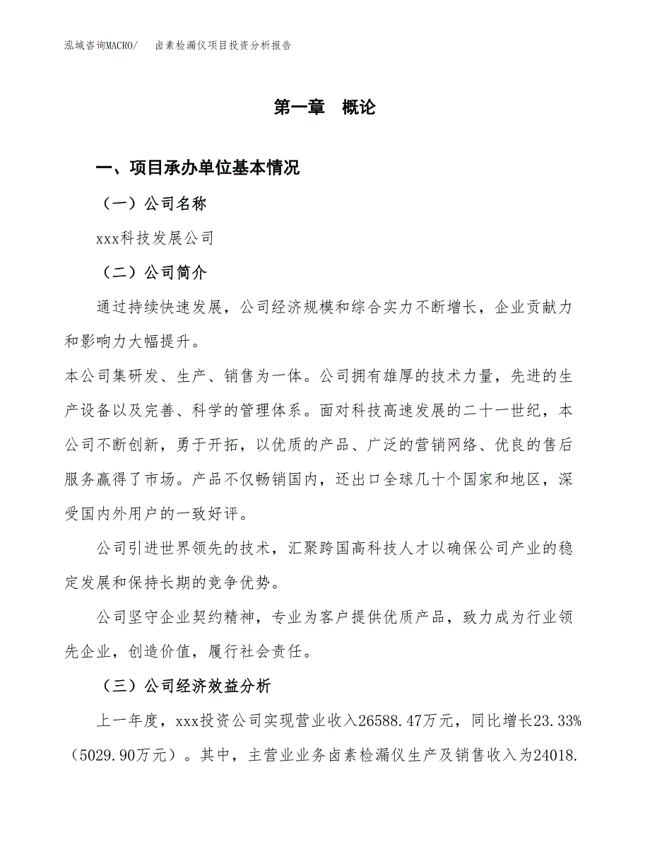 （模板）卤素检漏仪项目投资分析报告_第4页