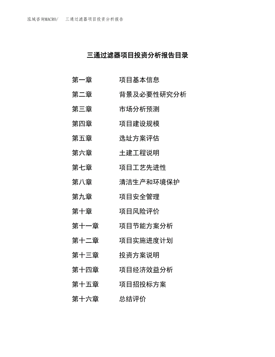 （模板）三通过滤器项目投资分析报告_第3页