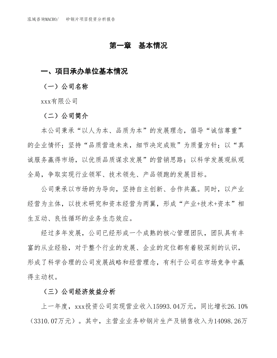 （模板）矽钢片项目投资分析报告_第4页