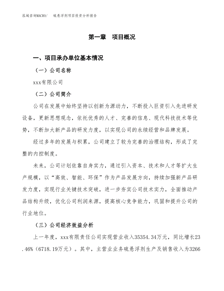 （模板）硫悬浮剂项目投资分析报告_第4页