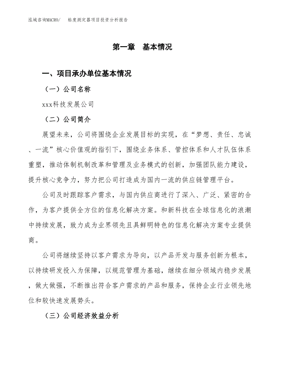 （模板）粘度测定器项目投资分析报告_第4页