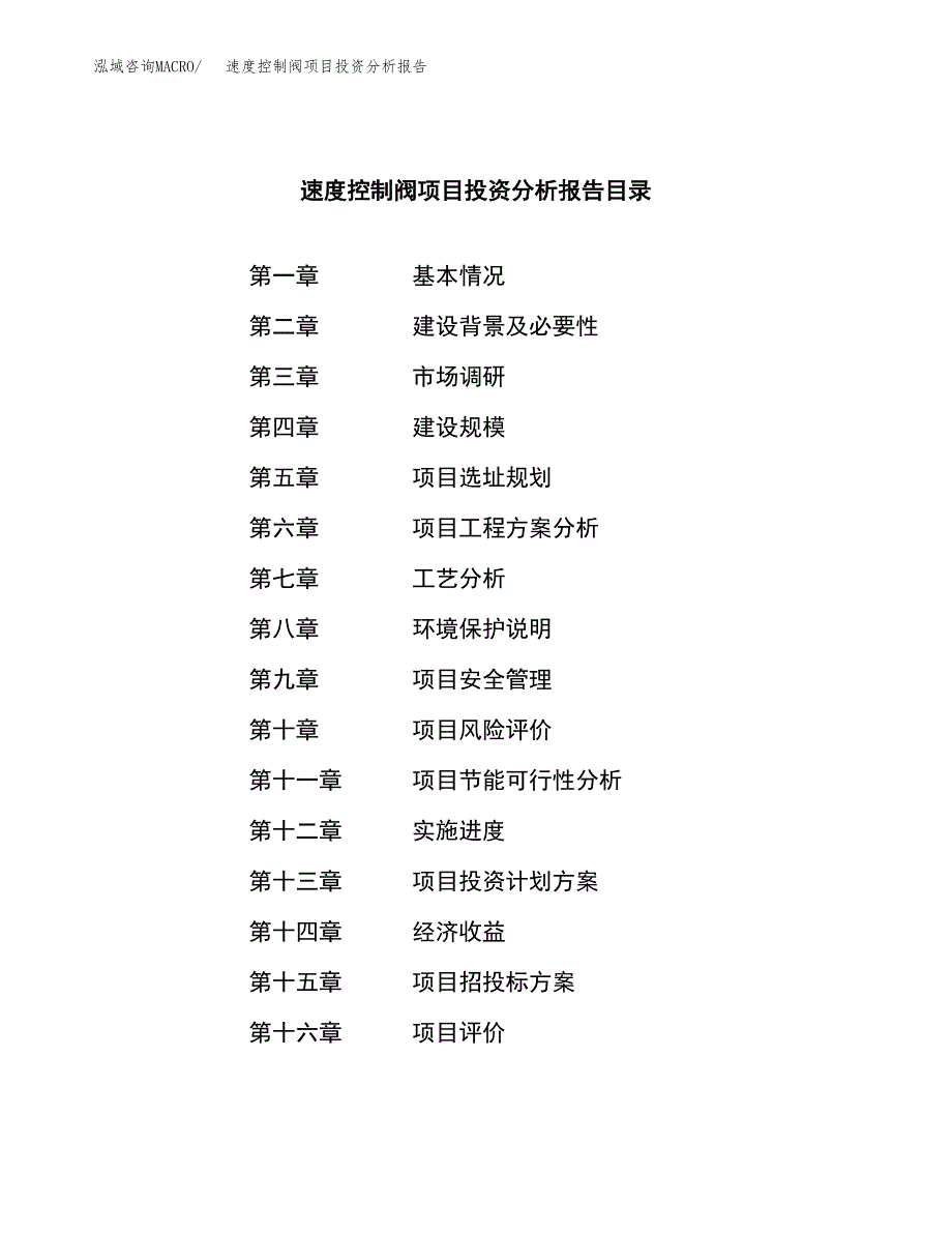 （模板）速度控制阀项目投资分析报告_第3页