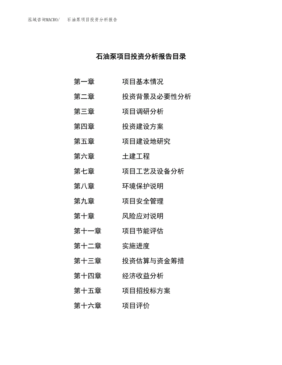 （模板）石油泵项目投资分析报告_第3页