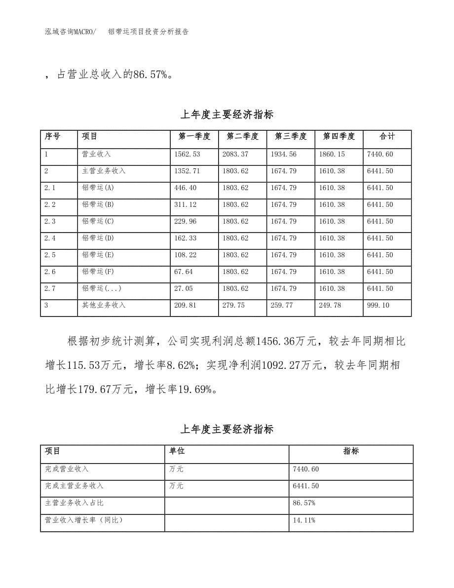 （模板）铝带运项目投资分析报告_第5页