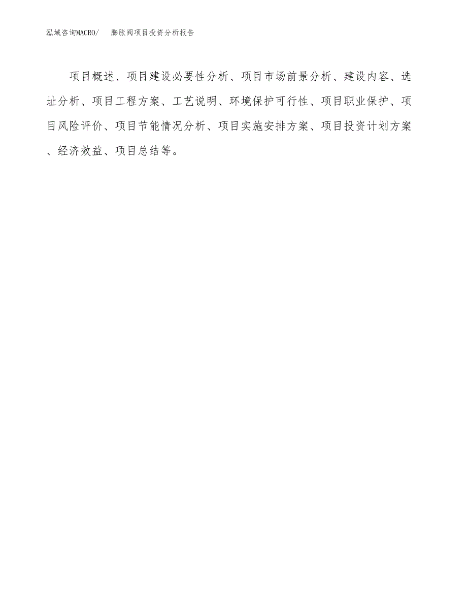 （模板）膨胀阀项目投资分析报告_第3页