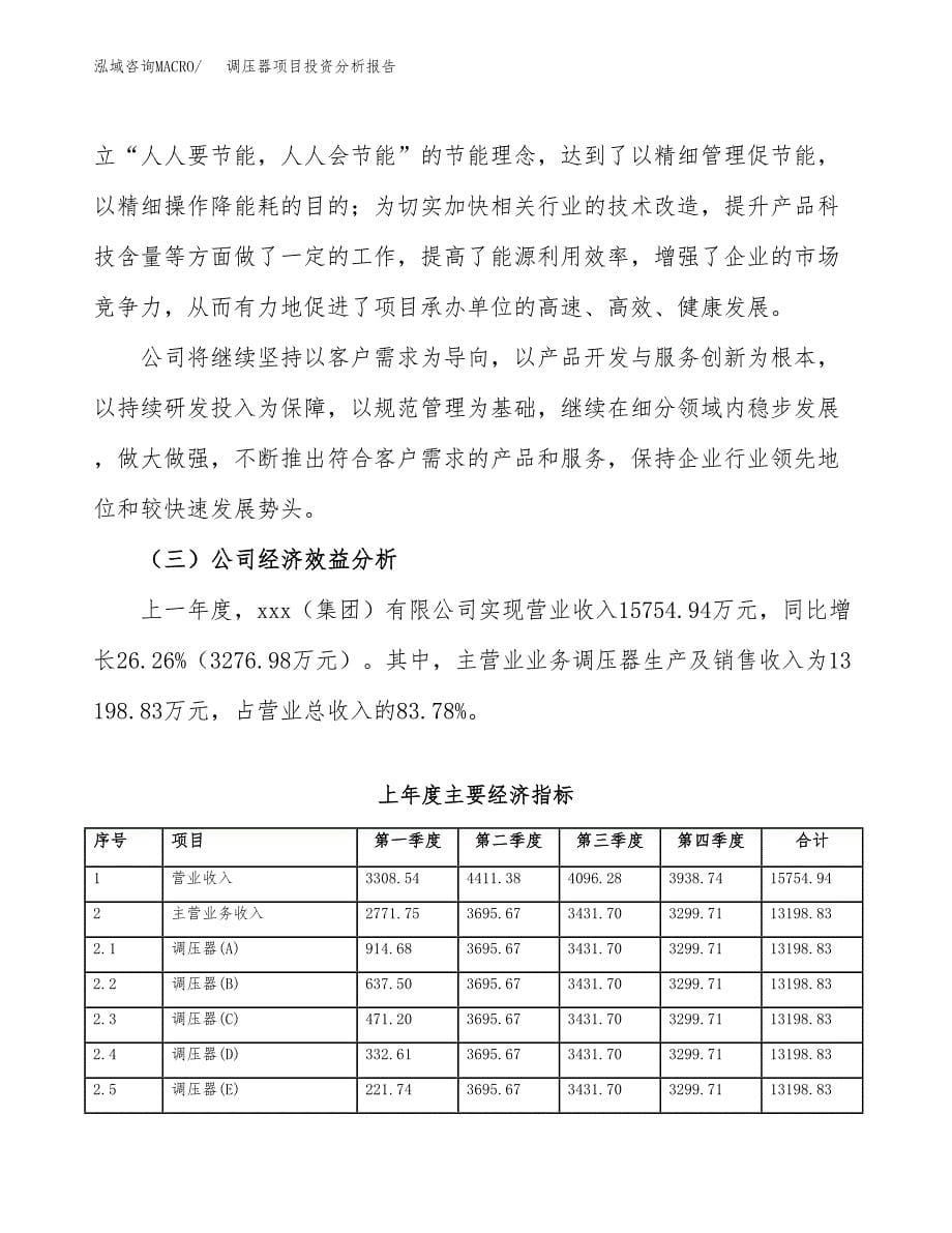 （模板）调压器项目投资分析报告 (1)_第5页