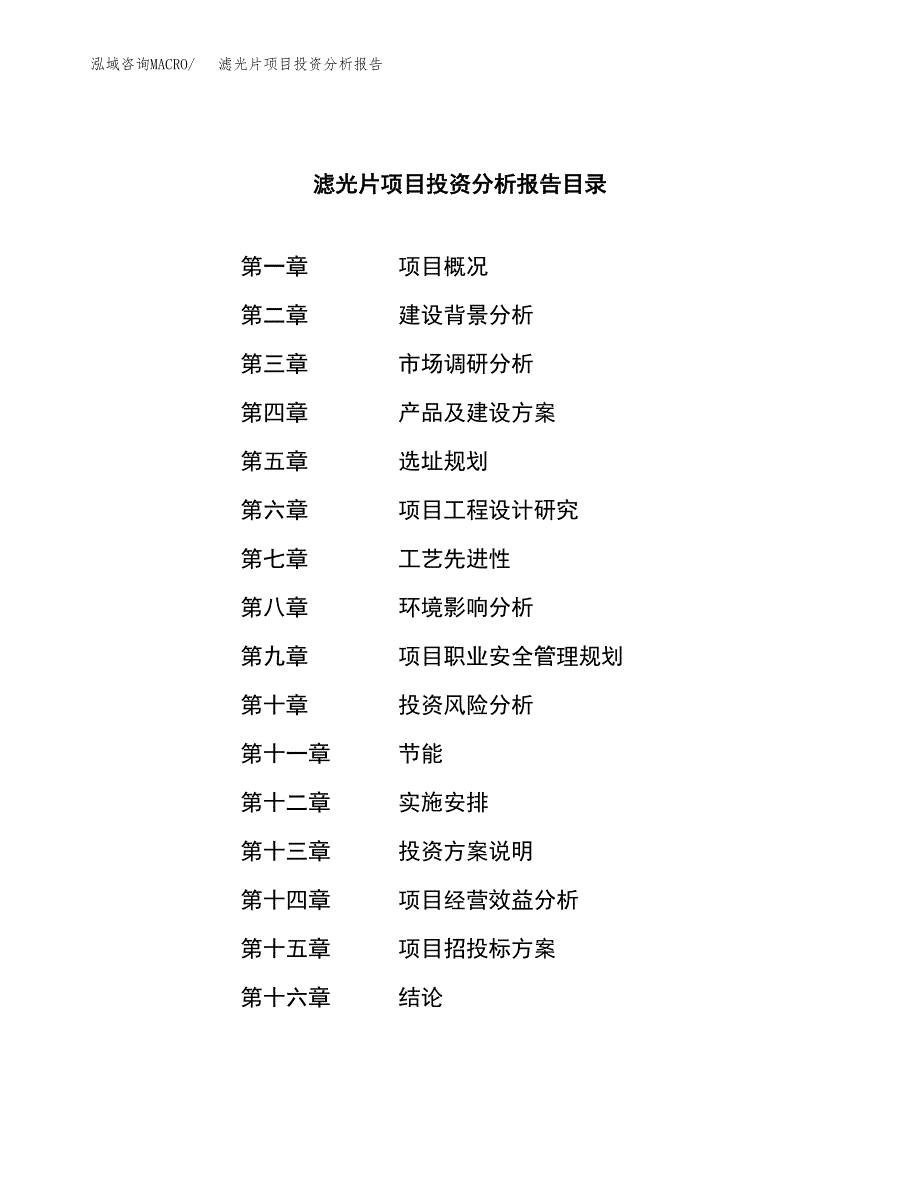 （模板）滤光片项目投资分析报告_第3页