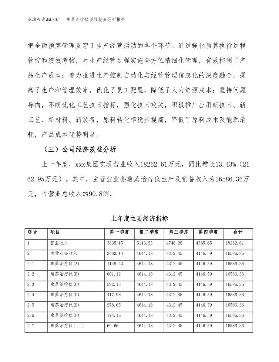 （模板）熏蒸治疗仪项目投资分析报告 (1)_第5页