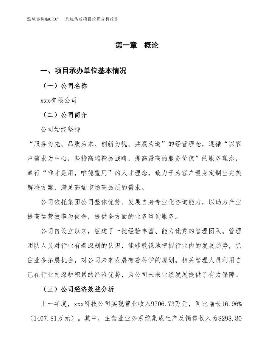 （模板）系统集成项目投资分析报告_第4页