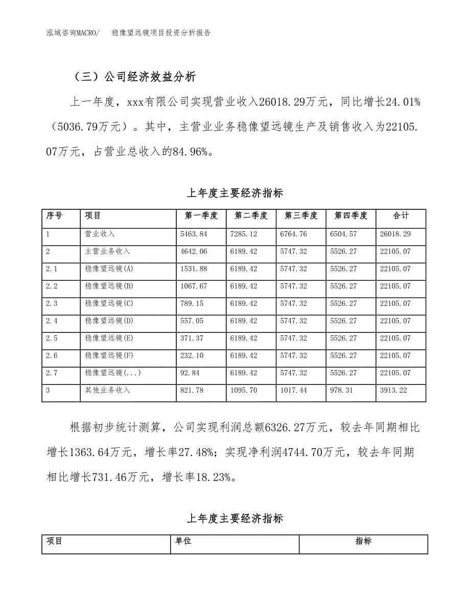 （模板）稳像望远镜项目投资分析报告_第5页