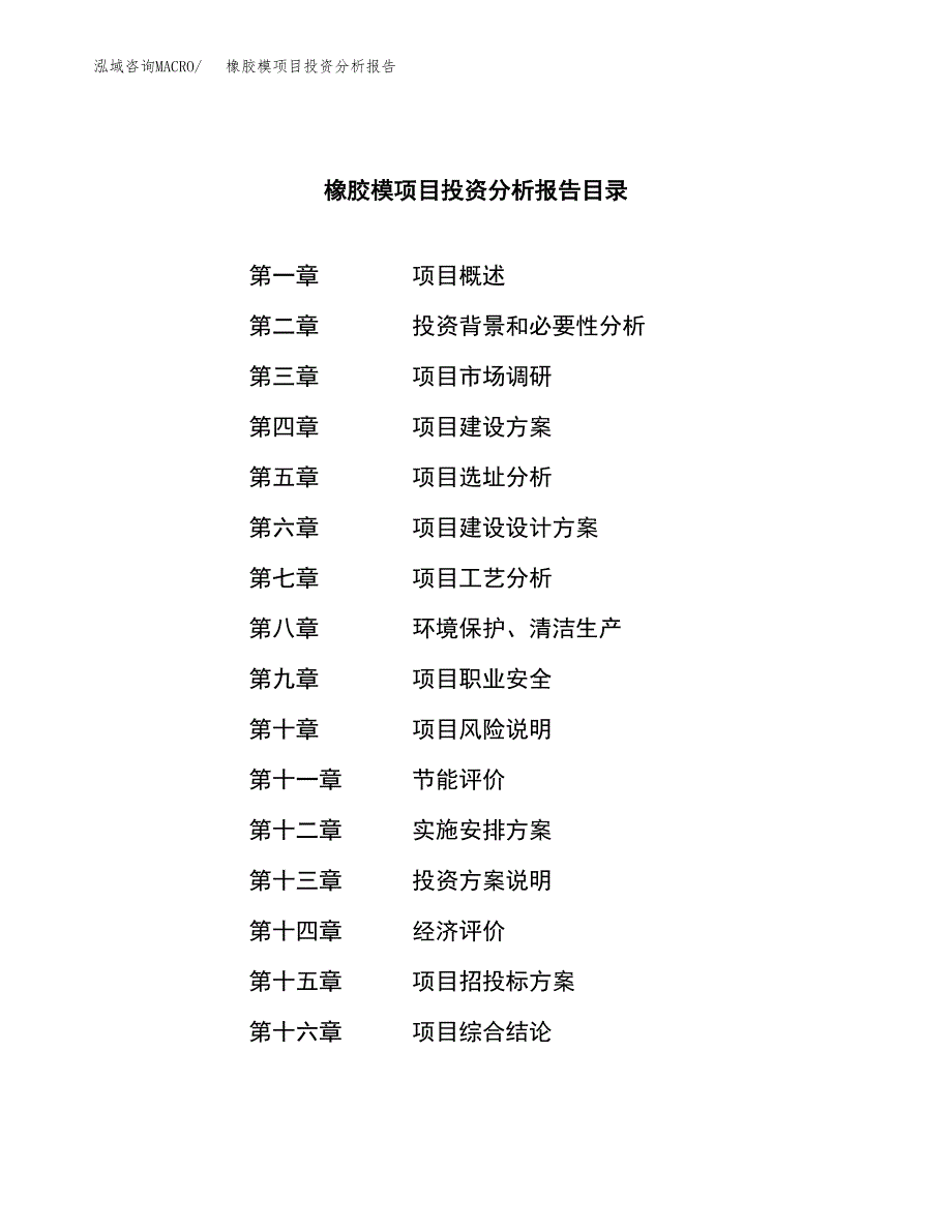 （模板）橡胶模项目投资分析报告 (1)_第3页