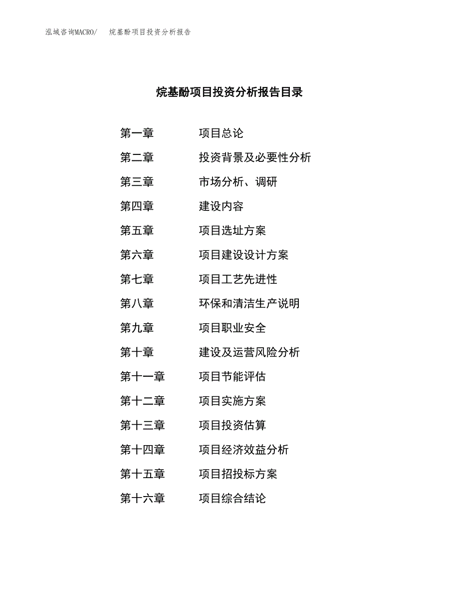 （模板）烷基酚项目投资分析报告_第3页