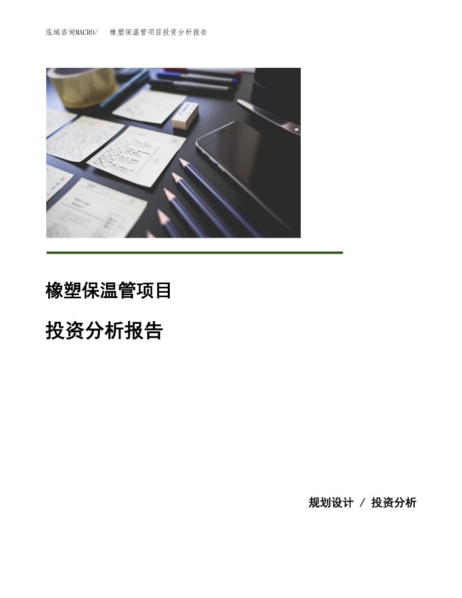 （模板）橡塑保温管项目投资分析报告_第1页