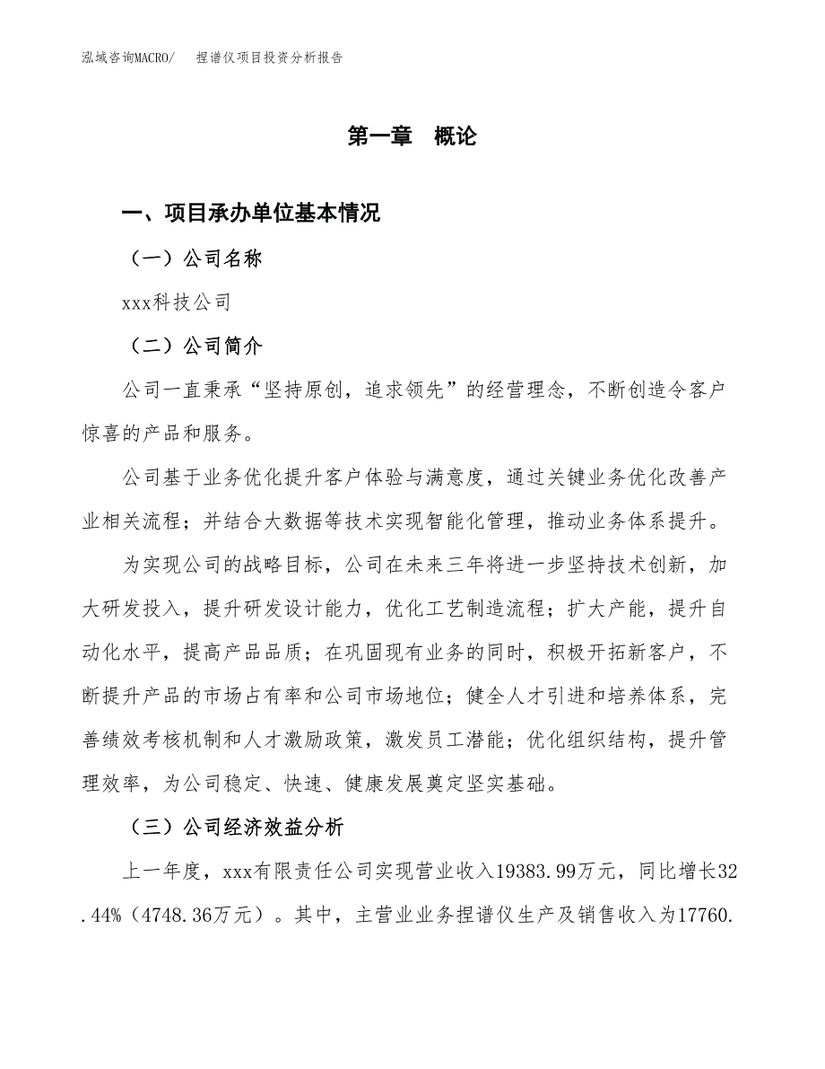 （模板）捏谱仪项目投资分析报告_第4页