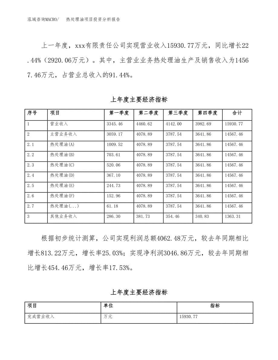 （模板）热处理油项目投资分析报告_第5页