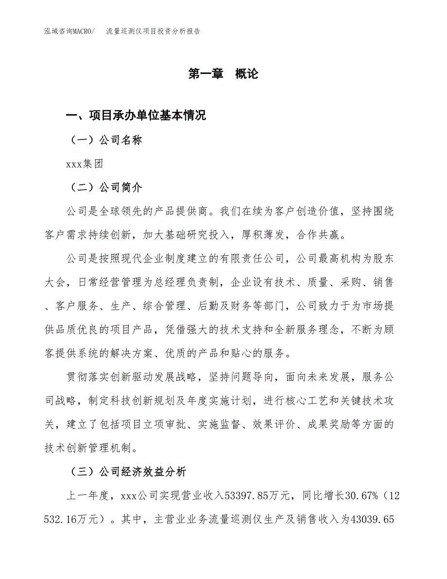 （模板）流量巡测仪项目投资分析报告_第4页