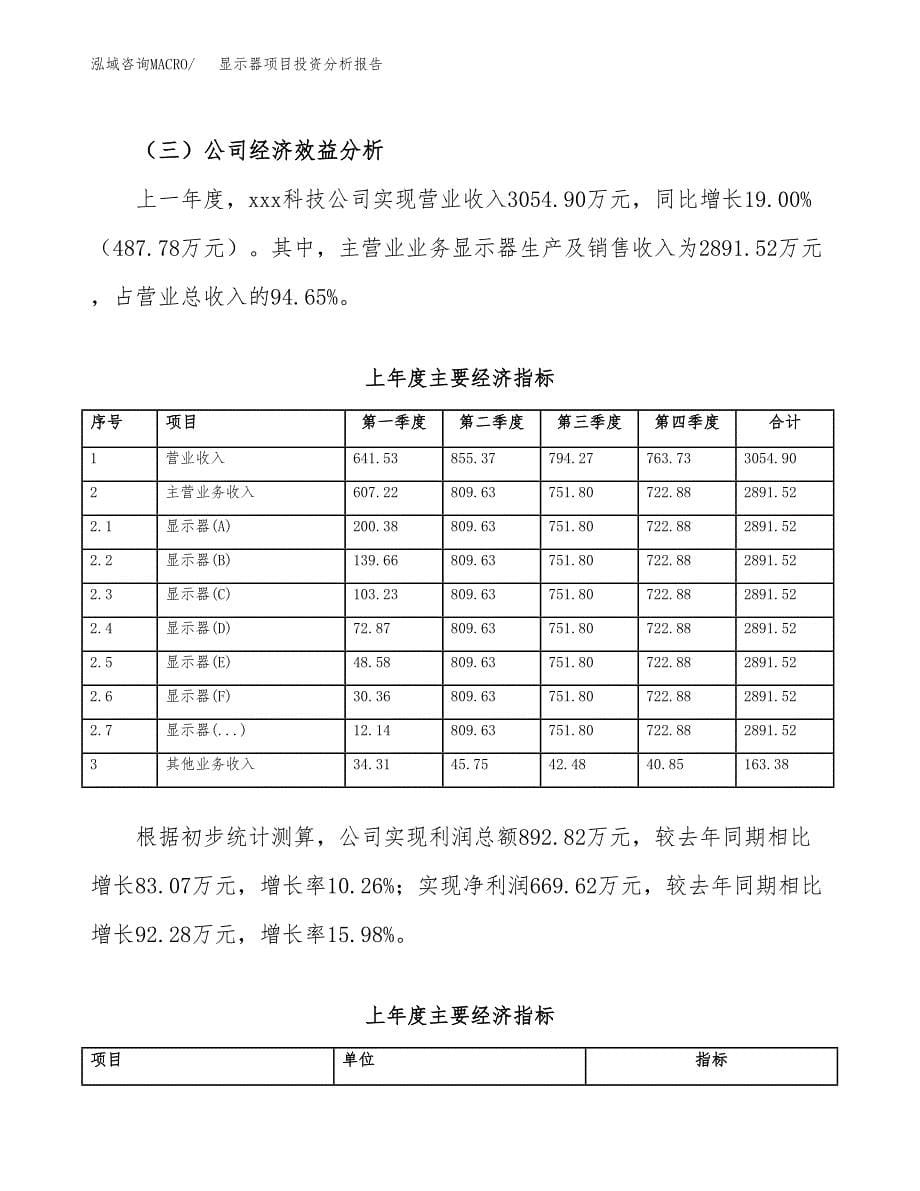 （模板）显示器项目投资分析报告 (1)_第5页