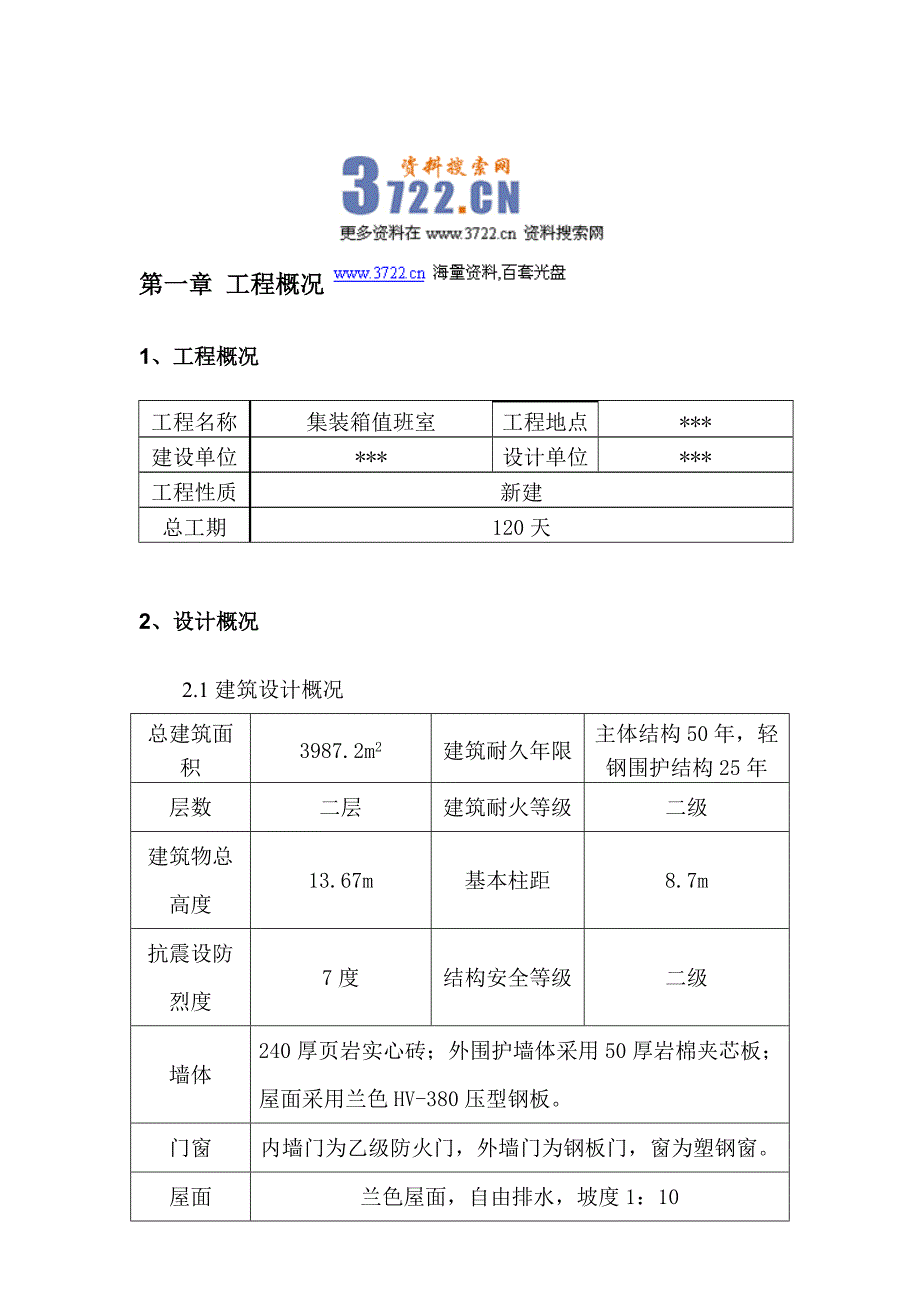 独立柱基础彩钢结构工程施工组织设计_第1页