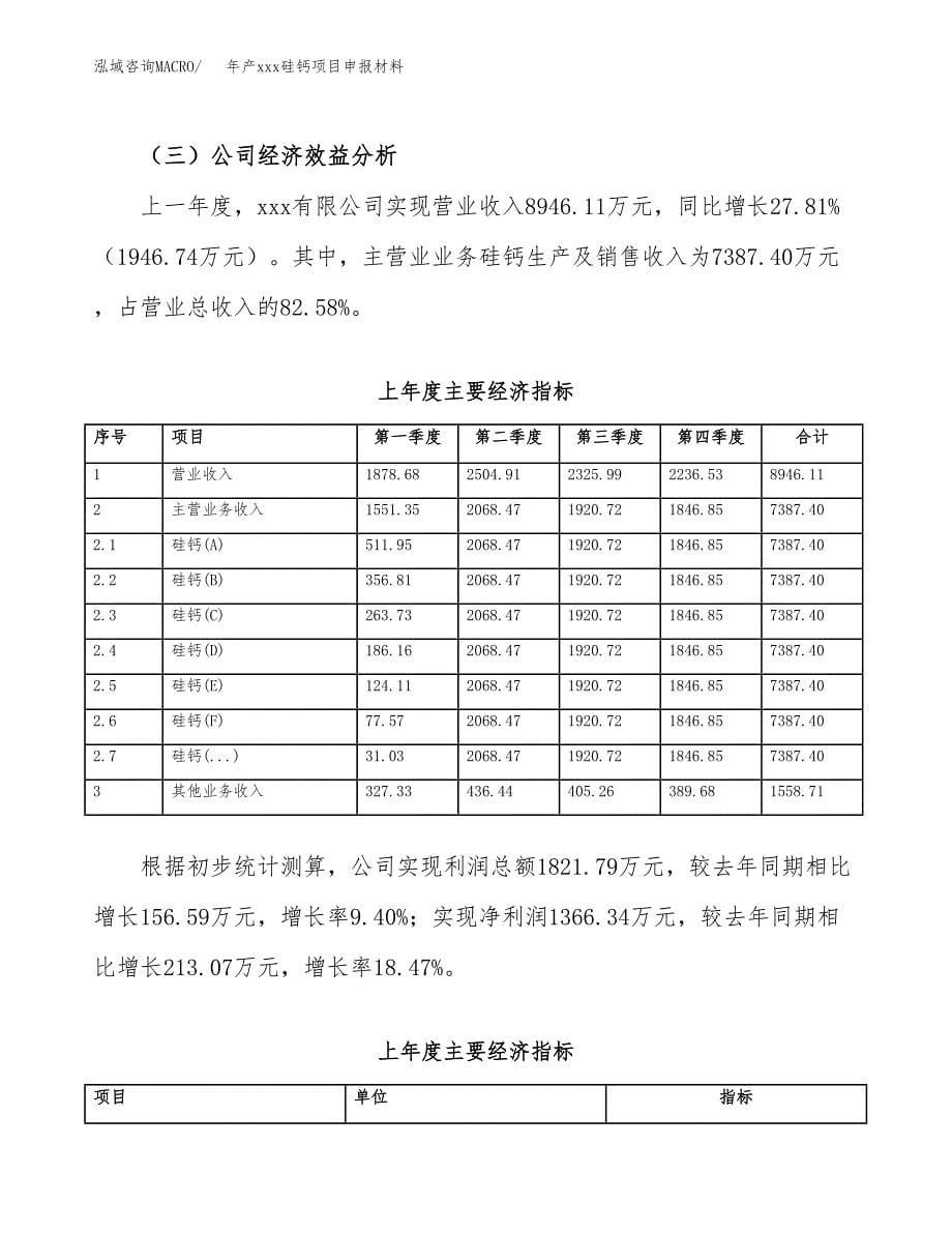 年产xxx硅钙项目申报材料_第5页