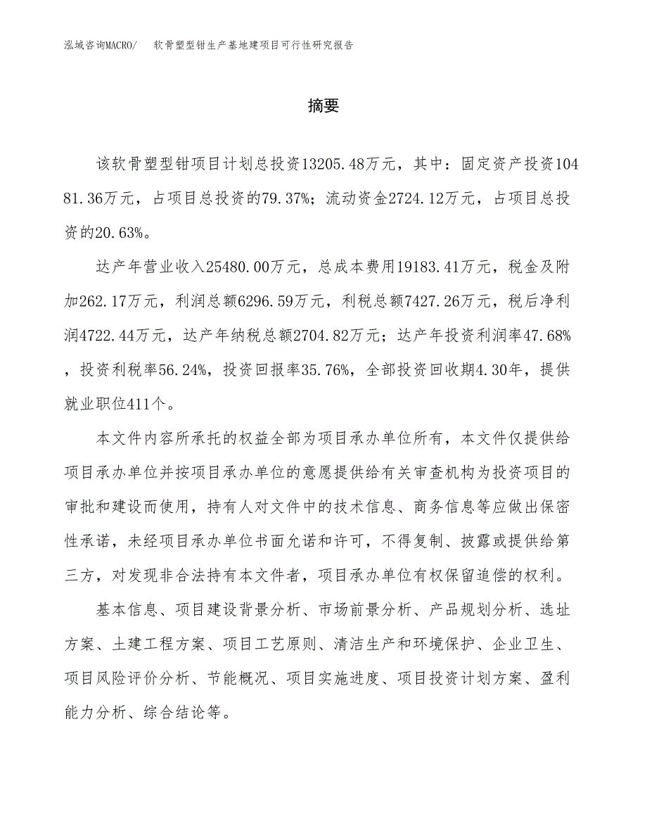 （模板）软骨塑型钳生产基地建项目可行性研究报告_第2页