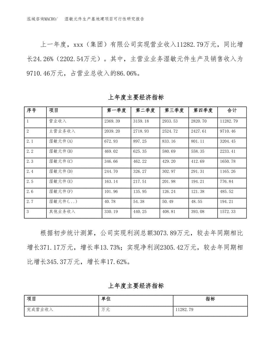 （模板）湿敏元件生产基地建项目可行性研究报告_第5页