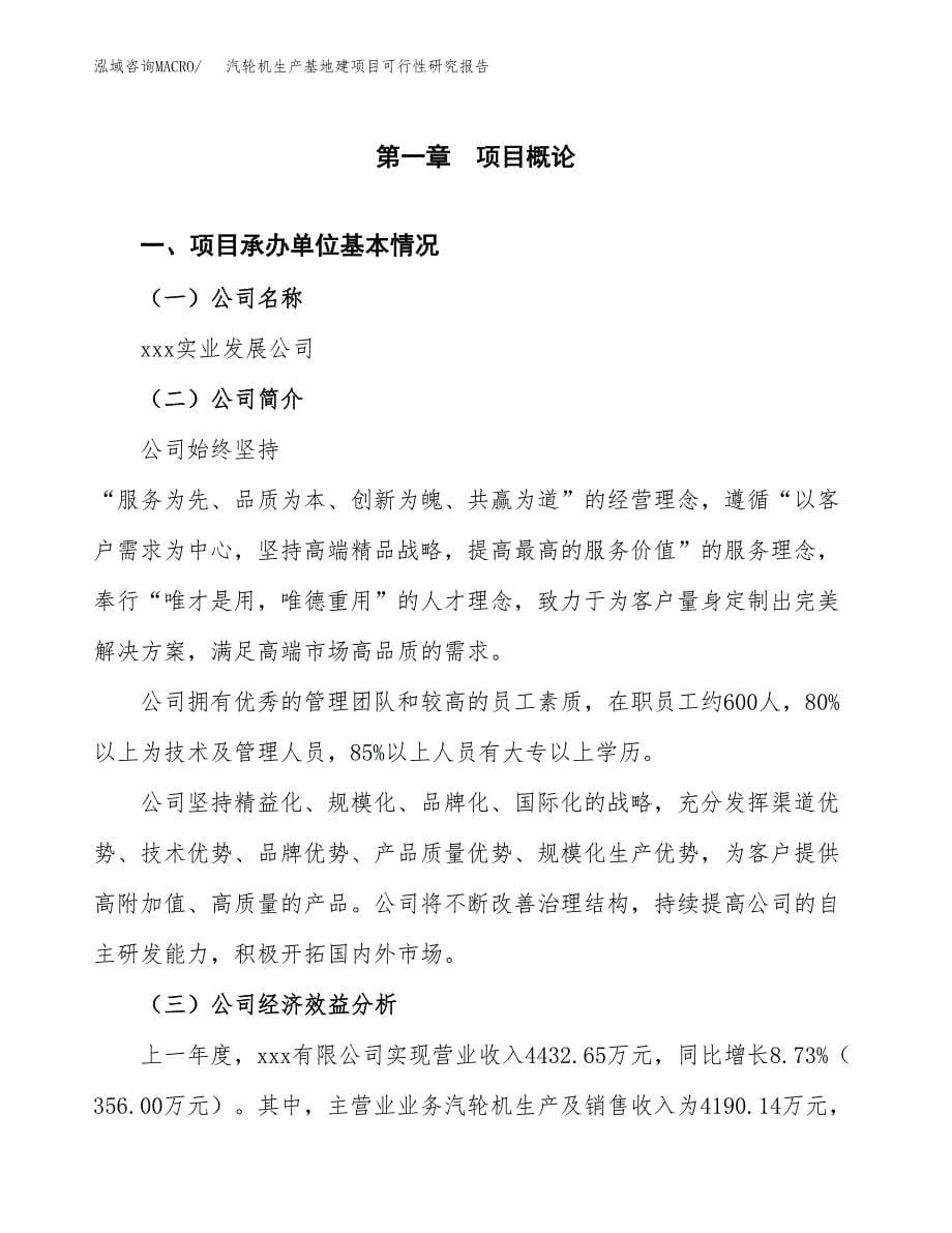 （模板）汽轮机生产基地建项目可行性研究报告_第5页